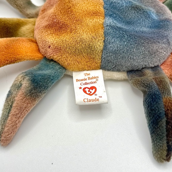 Ty Beanie Baby Claude the Crab plush tie-dye toy - Picture 4 of 6